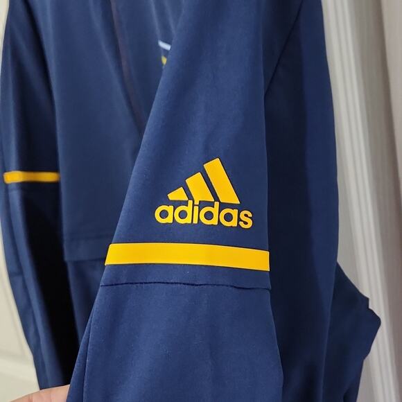 Adidas Atlanta Falcons Men's Navy Blue Jacket Size LG Climalite Pullover Pockets - Picture 4 of 13